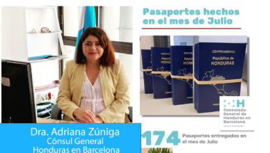 Doctora Adriana Zúniga cónsul Honduras en Barcelona