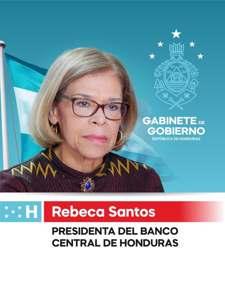 Presidenta del BCH Rebeca Santos
